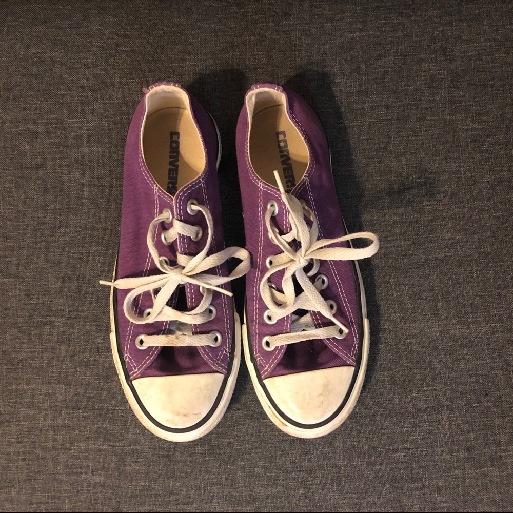 Purple Converse Low Tops